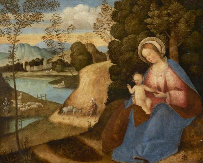 Virgin and Child (Rest on the Flight into Egypt) (700x560, 158Kb)