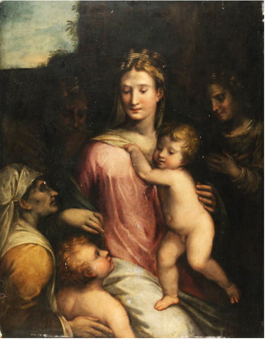 Holy Family with the Infant Saint John the Baptist, Saint Anne and an angel. . , . 113.5x88.8. - 99 (548x700, 99Kb)