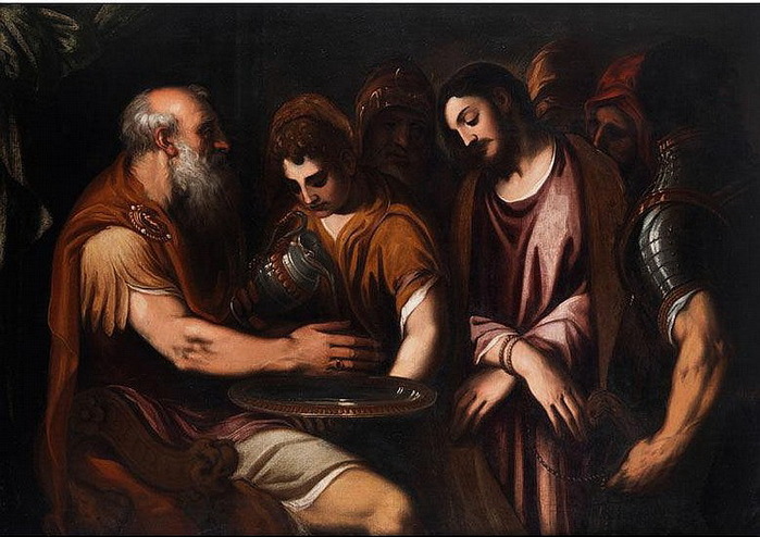 DIE VORFÜHRUNG CHRISTI VOR PILATUS. ., . 116 x 164 cm.  (700x494, 119Kb)