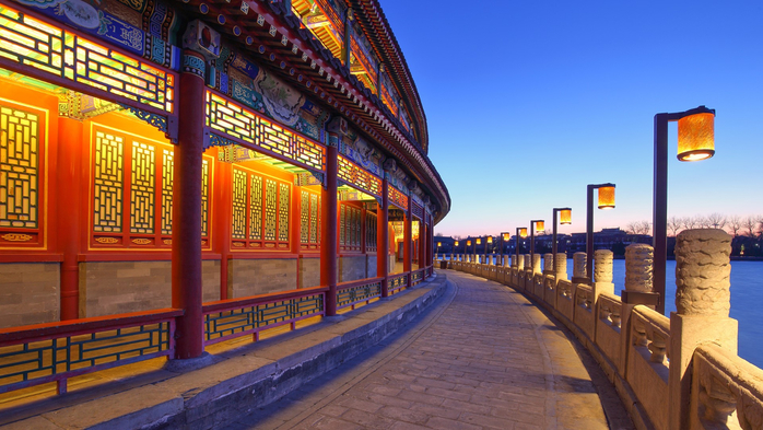 Beijing Beihai Park summer landscape, China (700x393, 391Kb)