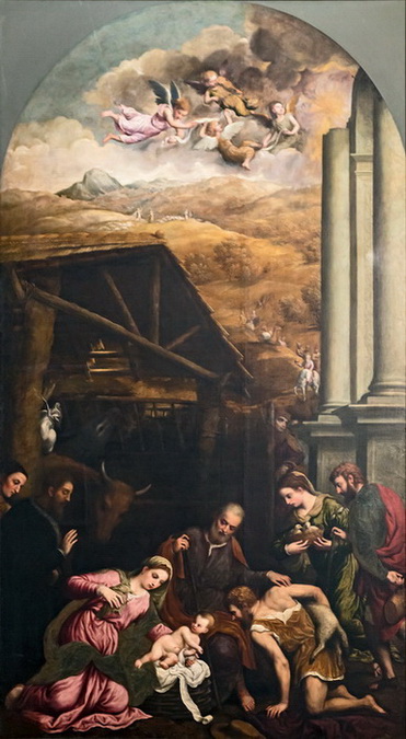 1550 Adoration of the Shepherds_.  (Treviso)_ Vestibule de la capella dell'Annunziata o del Malchios2t (371x675, 119Kb)