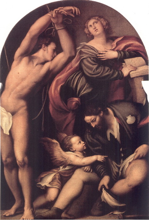 1535-1539 San Sebastiano, san Rocco e santa Caterina d'Alessandria. , . 173115.  S. Giovanni Elemosinario,  (475x700, 104Kb)
