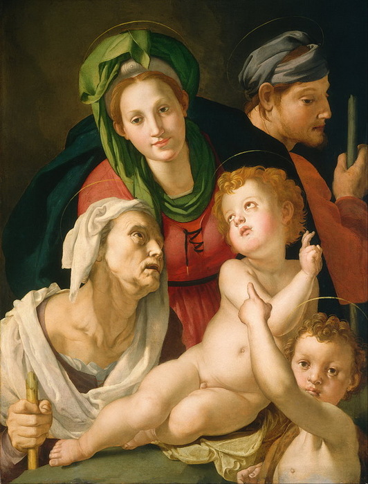 1527-1528 Holy Family with St. Elizabeth and St. John. 101,3  78,7 .  ,  (532x700, 129Kb)