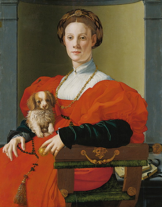 1533 Portrait of a Lady with a Lapdog (  )  (), . 70.5 x 89.8 cm.   (548x700, 144Kb)