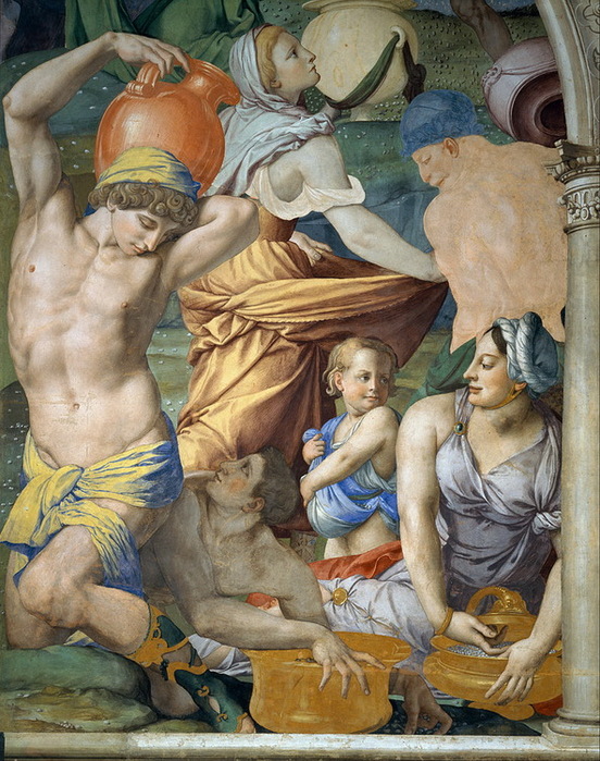 1540-1545 The falling of the Manna. . 300  175. Cappella di Eleonora   .  (552x700, 182Kb)