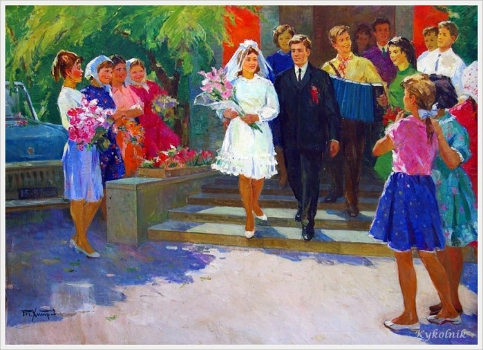 Хитрова Тамара Александровна  ( оссия, 1913-1991) «Свадьба» (700x506, 441Kb)
