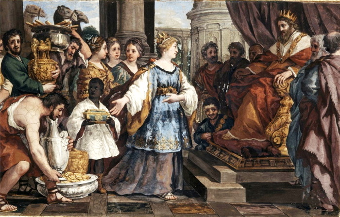 1625  Salomon et la reine de Saba. Palazzo Mattei di Giove Roma 2 (700x447, 148Kb)