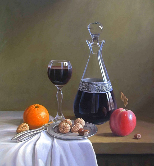 26-wine-fruit-still-life-painting-by-philip-gerrard (650x700, 348Kb)