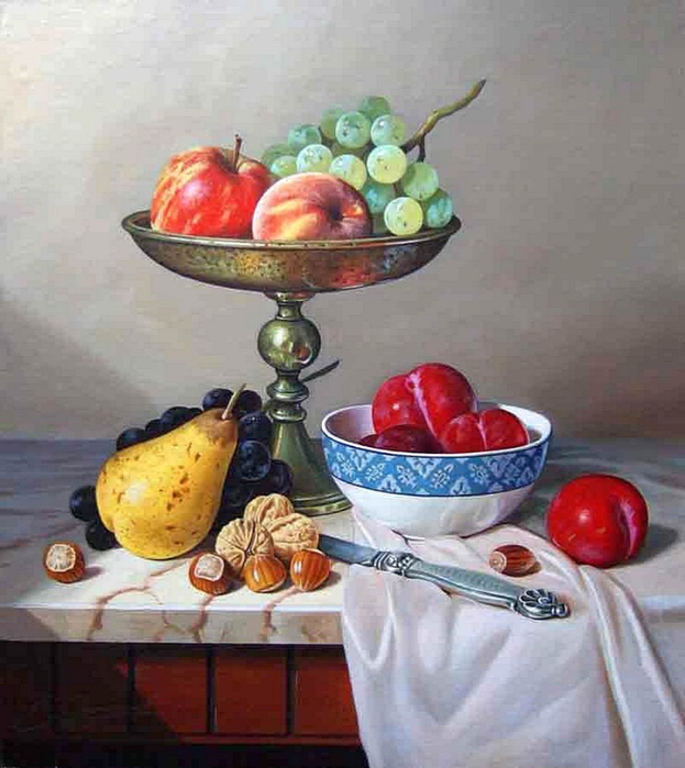philip-gerrard-still-life-with-a-brass-fruit-stand-and-fruit (623x700, 357Kb)