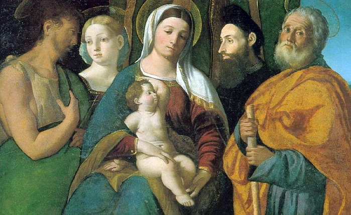 1510-1520-e Sacra Conversazione. , . 49.5  73.5 cm.   ,  (700x429, 139Kb)
