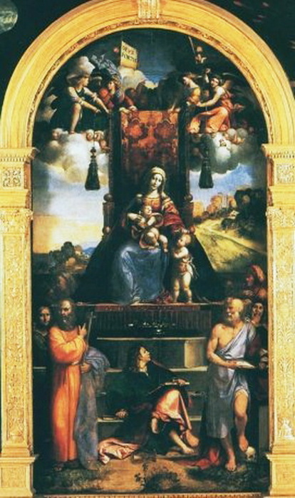 1514-1530 Madonna in trono con Agostino e santi in Ferrara (.  )   (414x700, 113Kb)
