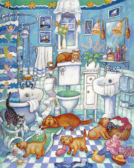 bathroom-pups-bill-bell (445x700, 165Kb)