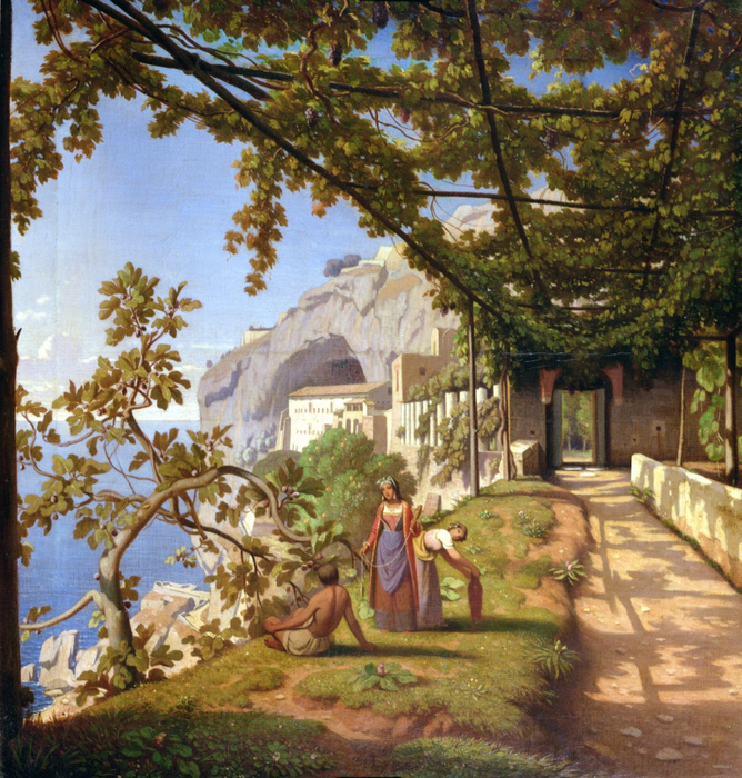 Theodore Caruelle d Aligny - View of Capri  - (MeisterDrucke-265836) (668x700, 658Kb)