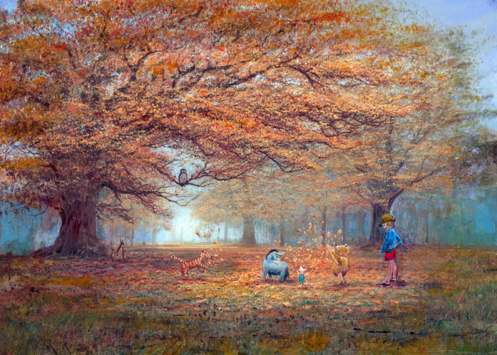 The_Joy_of_Autumn_Leaves_Winnie_the_Pooh_Embellished_Giclee_on_Canvas_by_Peter_and_Harrison_Ellensha_yapfiles.ru (700x500, 570Kb)
