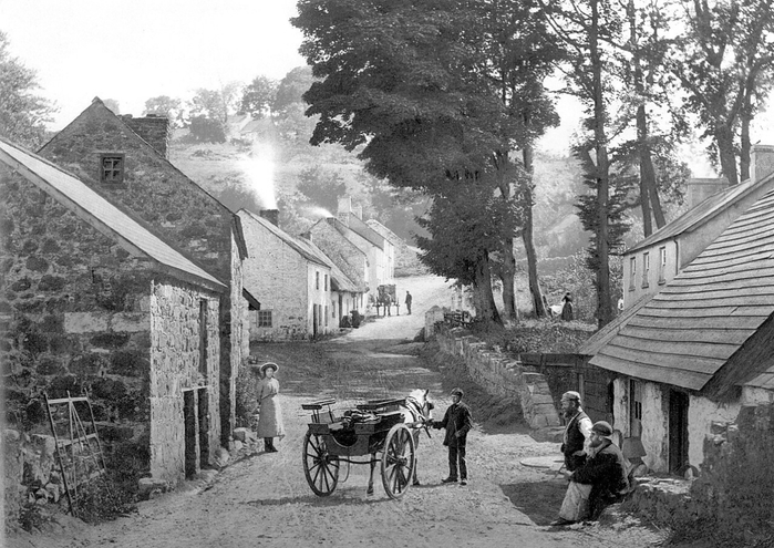ирландия Деревня в графстве Антрим,ирландия,  1890 год (700x495, 266Kb)