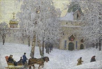 Winter_morning,_painting_by_Sergei_Lednev-Schukin (350x239, 70Kb)