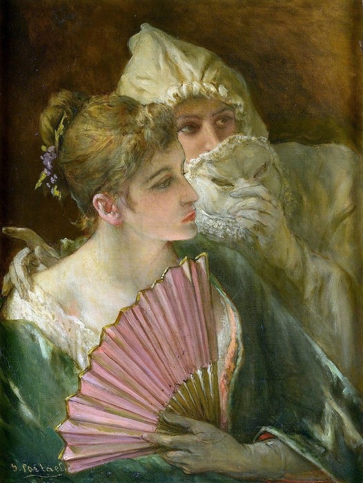 Jean François Portaels (1818-1895) Les masques- Catherine La Rose (526x700, 141Kb)