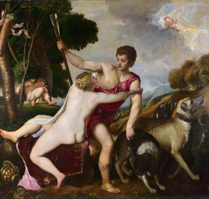 Венера и Адонис (700x665, 495Kb)
