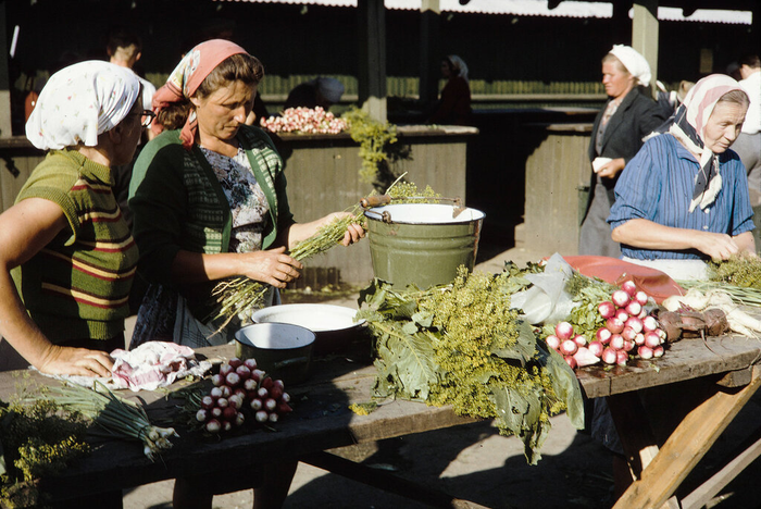 ссср иркутск. Рынок, 1959 год (700x468, 576Kb)