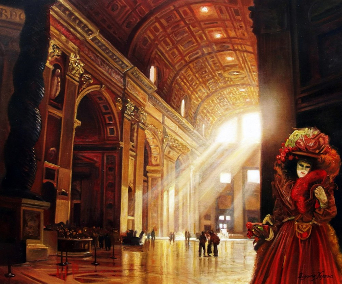 A_mysterious_lady_in_the_Basilica_yapfiles.ru (700x581, 480Kb)