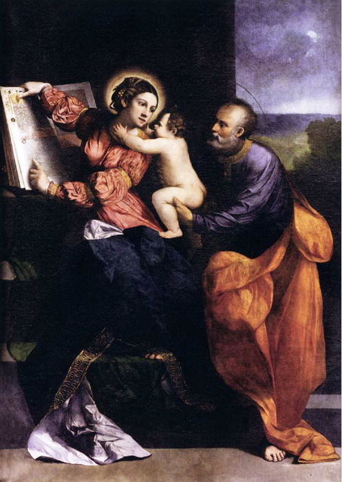 1527-1528 The Holy Family. , . 236 x 171 cm. (Pinacoteca Capitolina, Rome) (497x700, 125Kb)