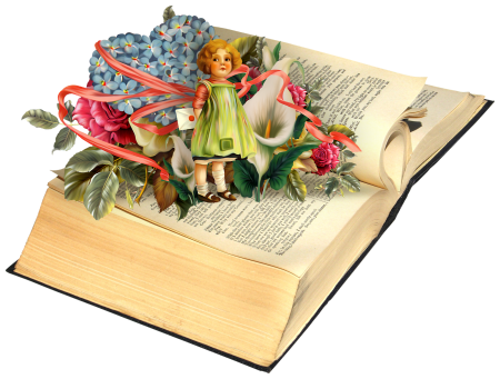 кукла книга цветы (450x341, 204Kb)
