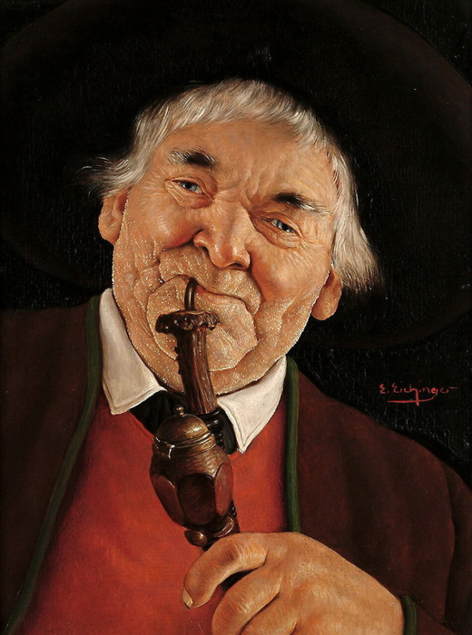 1--Erwin Eichinger (Austrian, 1892-1950)A favourite pipe._edorig (520x700, 386Kb)