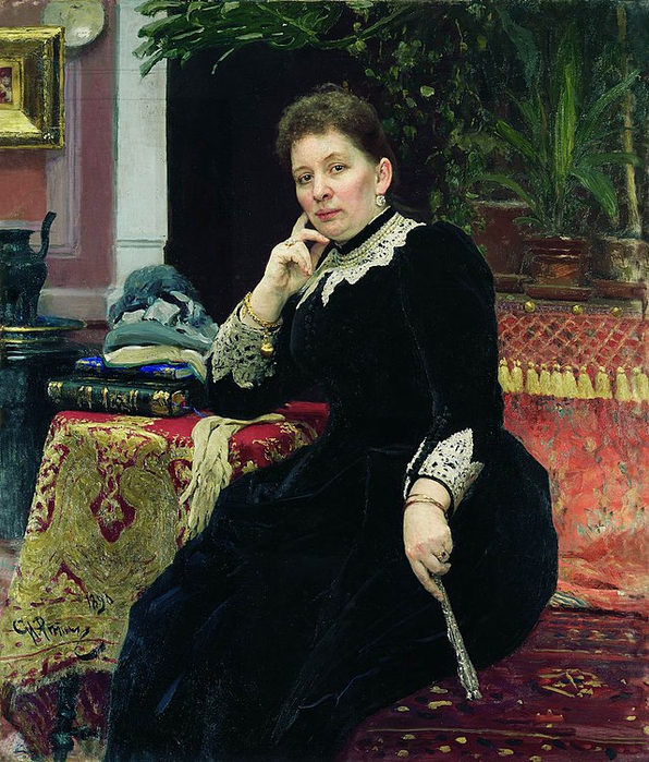 14. Ольга Александрова-Гейнс. Портрет. 1890 (596x700, 500Kb)