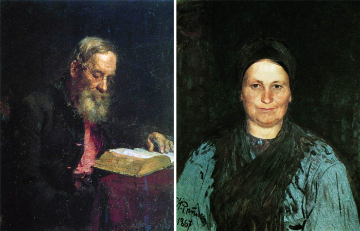 1. ?nbsp;одители художника. Портрет Ефима Васильевича ?nbsp;епина. 1879 г.Портрет Татьяны Степановны ?nbsp;епиной. 1867 (700x450, 368Kb)
