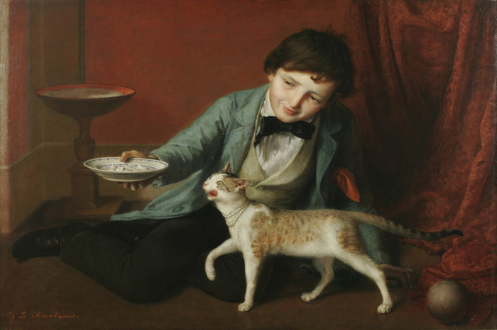 38JohannBaptistReiter18390Boy-with-Cat1860 (700x466, 312Kb)