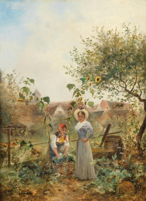 В фермерском саду (In the farmer’s garden)_21 х 16_д.,м._Частное собрание (507x700, 462Kb)