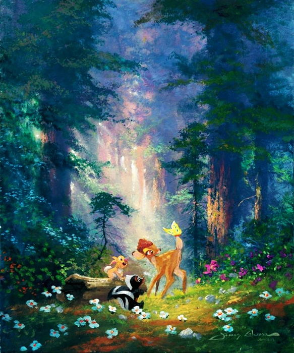 Walt Disney Fine Art - James Coleman 1949  - American Impressionist  painter - Tutt'Art@ - (37) (583x700, 529Kb)