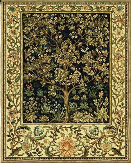 Tree of Life Midnight Blue tapestry - Large