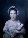 Francis Cotes "A Portrait of Lady Ann Fitzpatrick Holding a Doll"