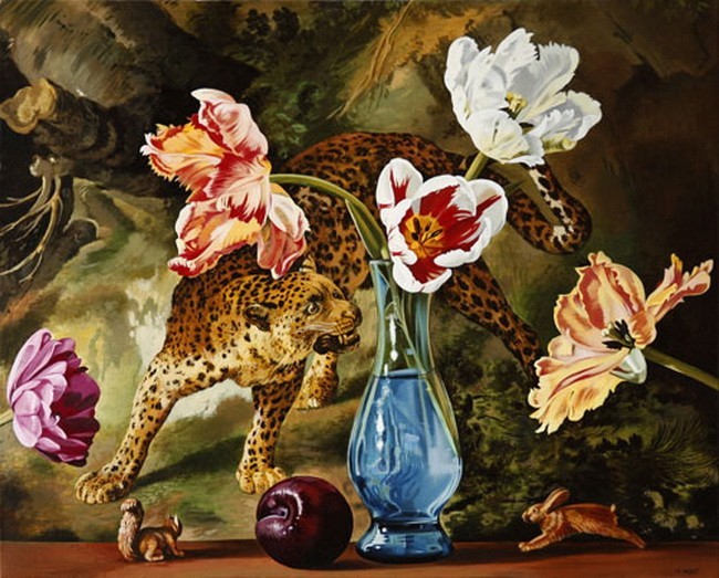 Tulips with Leopard