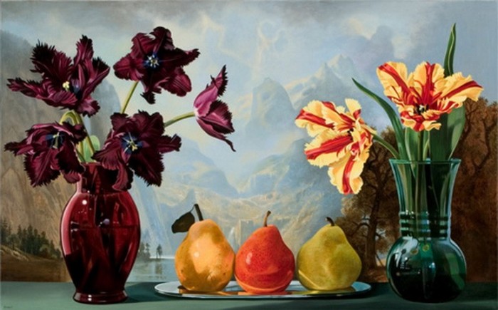 Parrot Tulips After Bierstadt