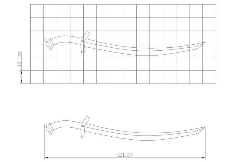 Сабля размеры чертеж картинки