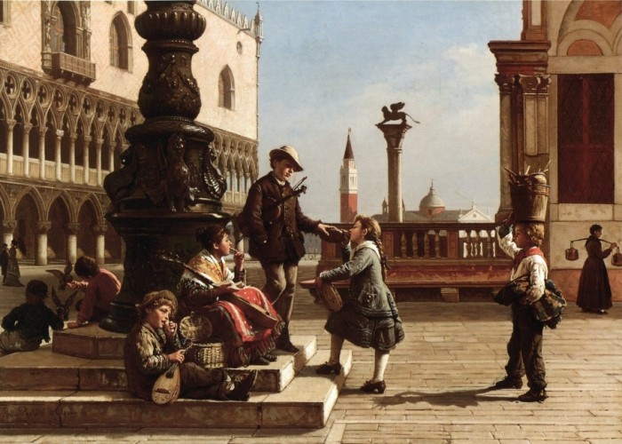 Young Musicians in Piazza San Marco, Venice.