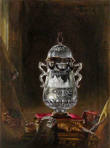 Blaise Alexandre Desgoffe - Crystal rock vase