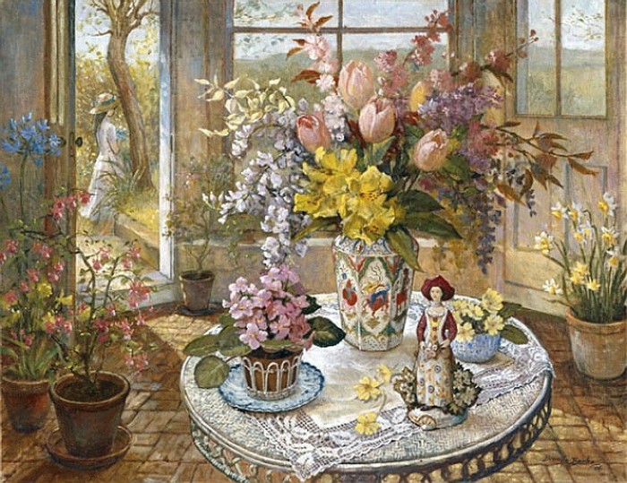 In the Garden - The Flower Table