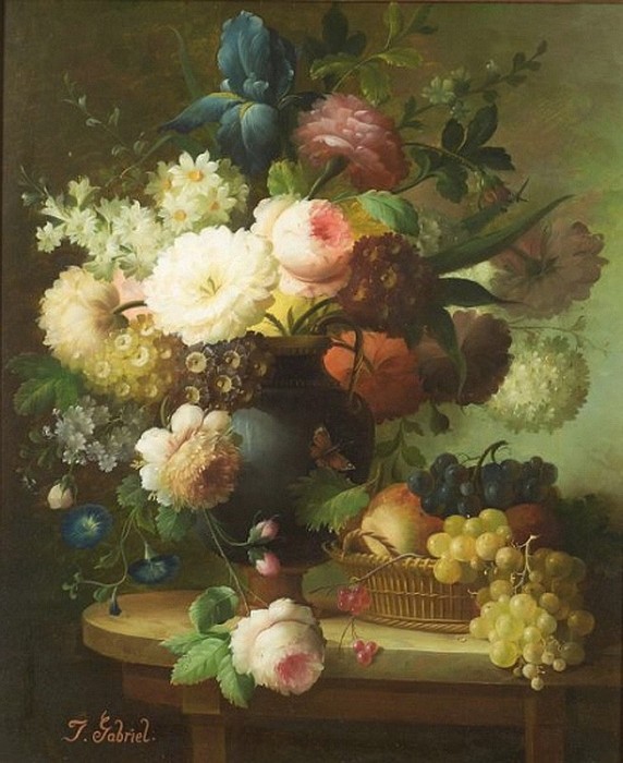 ISABEL GABRIEL, FRENCH,  1902 - 1990 - FRUITS AND FLOWERS 