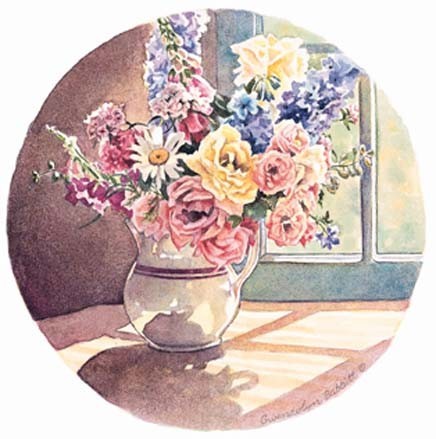 Round Jug of Flowers