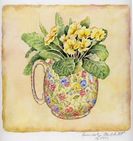 Chintz Jug & Primroses