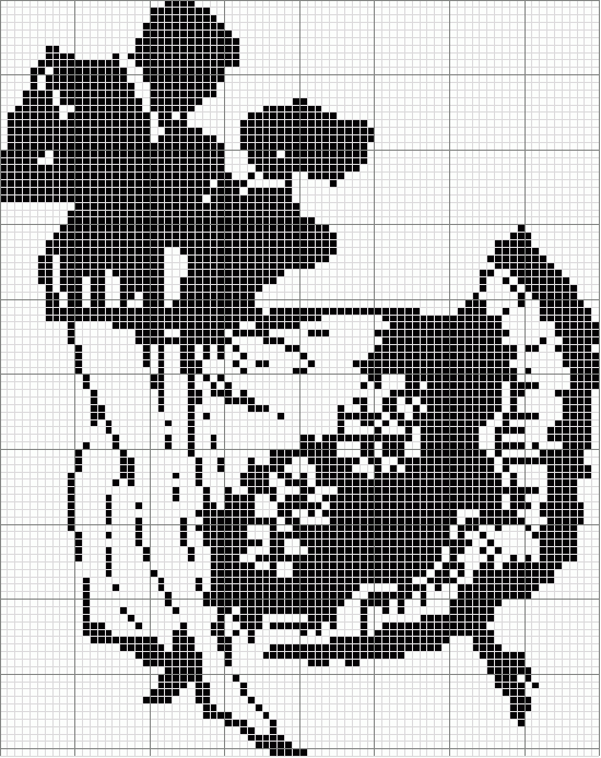Схемы вышивки «черно-белый»