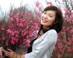Young Lady n Peach Flower 1