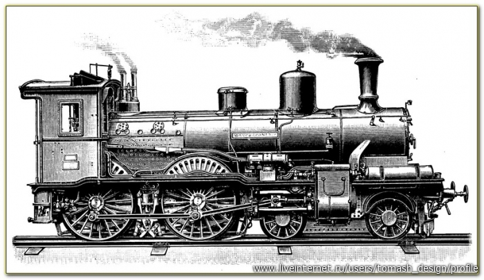 Первый паровоз рисунок