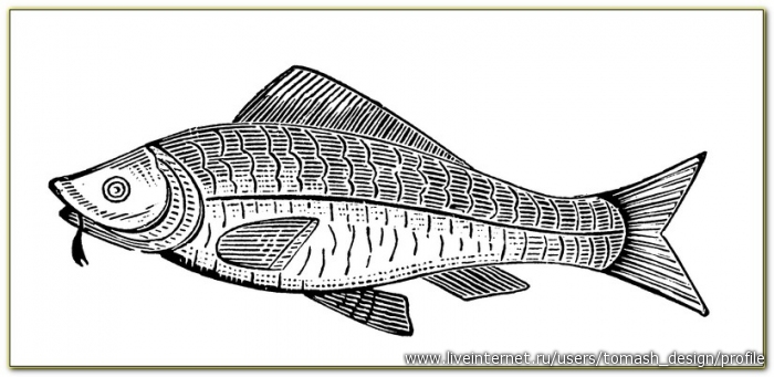 Рыба картинка для выжигания