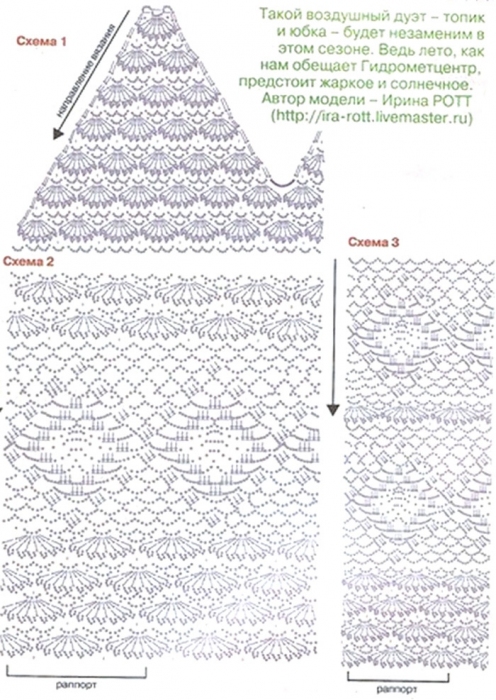 Топ крючком для девочки схема