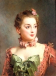 Portrait Of A Lady  - Gustave Jean Jacquet