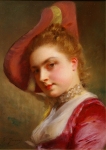 Lady In Pink  - Gustave Jean Jacquet